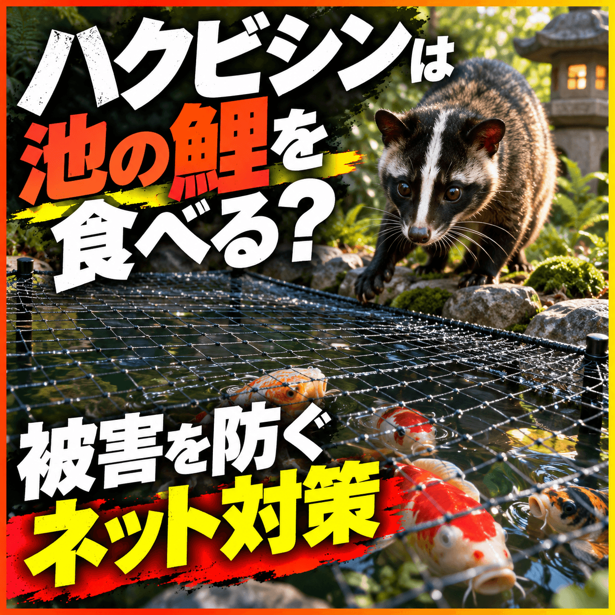 ハクビシン 鯉 食べるのか