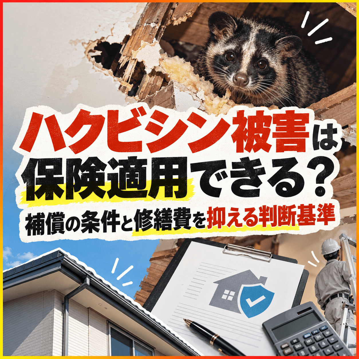 ハクビシン駆除 保険適用